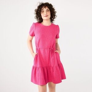 DRAPER JAMES RSVP™ Short Sleeve Belted Dress PINK size 2X NWT